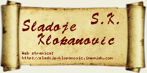 Sladoje Klopanović vizit kartica